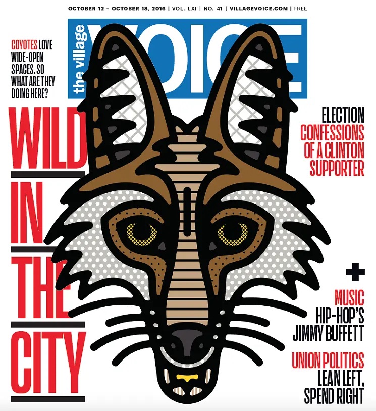 The cover of The Village Voice, Vol. LXI, No. 41, which features text set in Action Condensed.