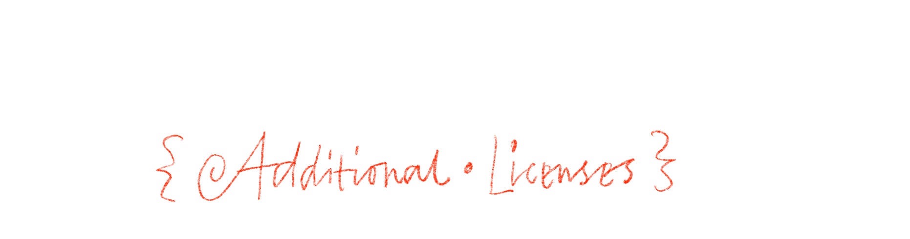 Additonal Font Software License