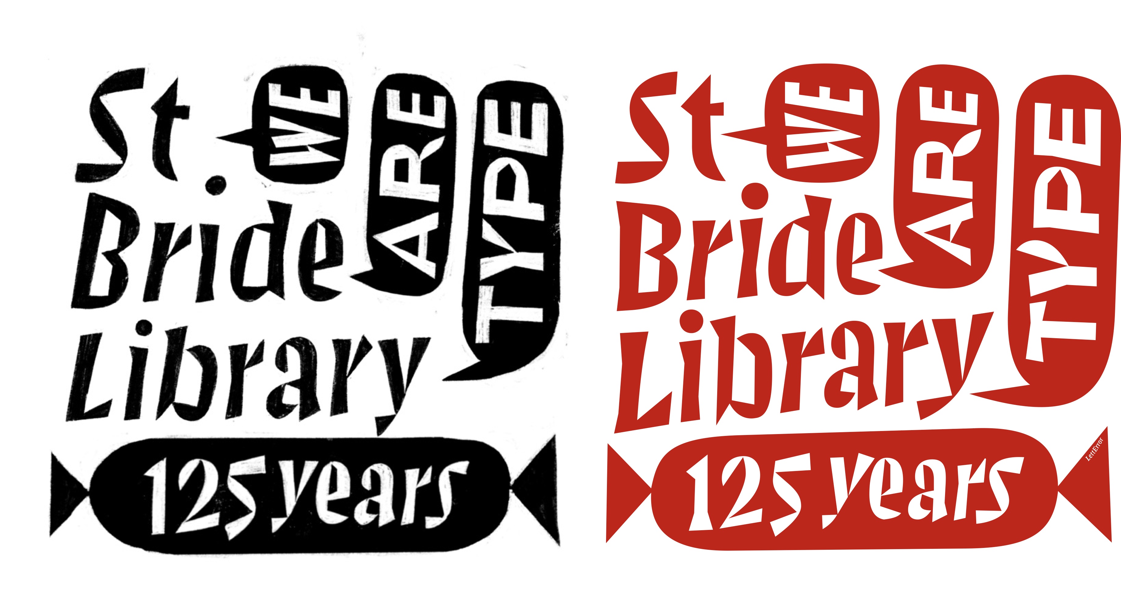 Lettering for tote bag for the St Bride Foundation