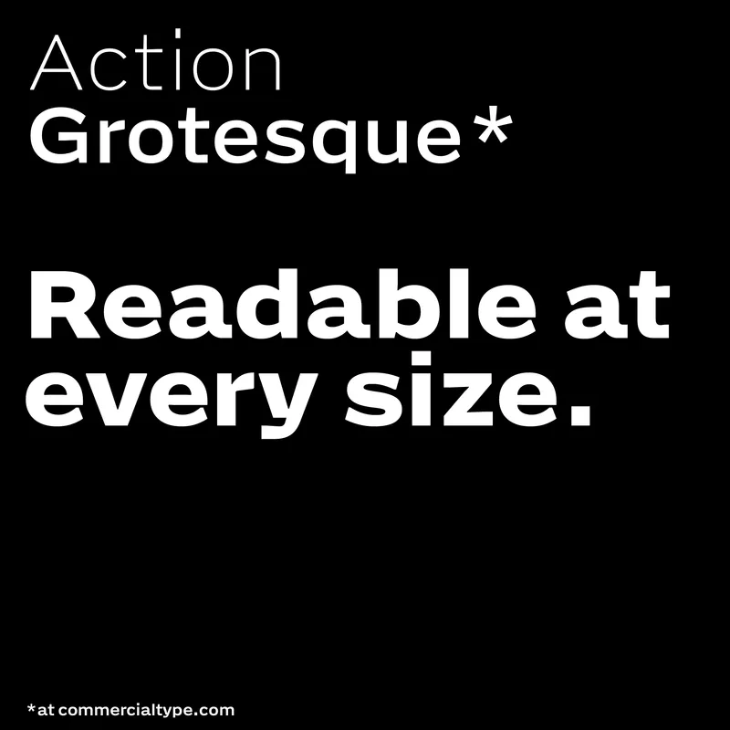 Squint! Notes on the development of Action Grotesque.