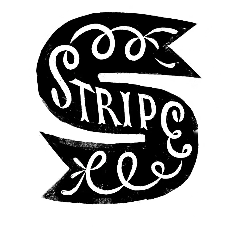Handlettering little logo for Stripe that they did not ask for