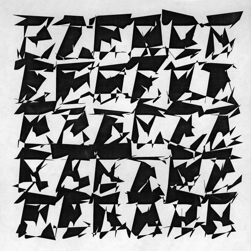 Very jagged E, randomised by PostScript. Scan of the first print. Just van Rossum + Erik van Blokland